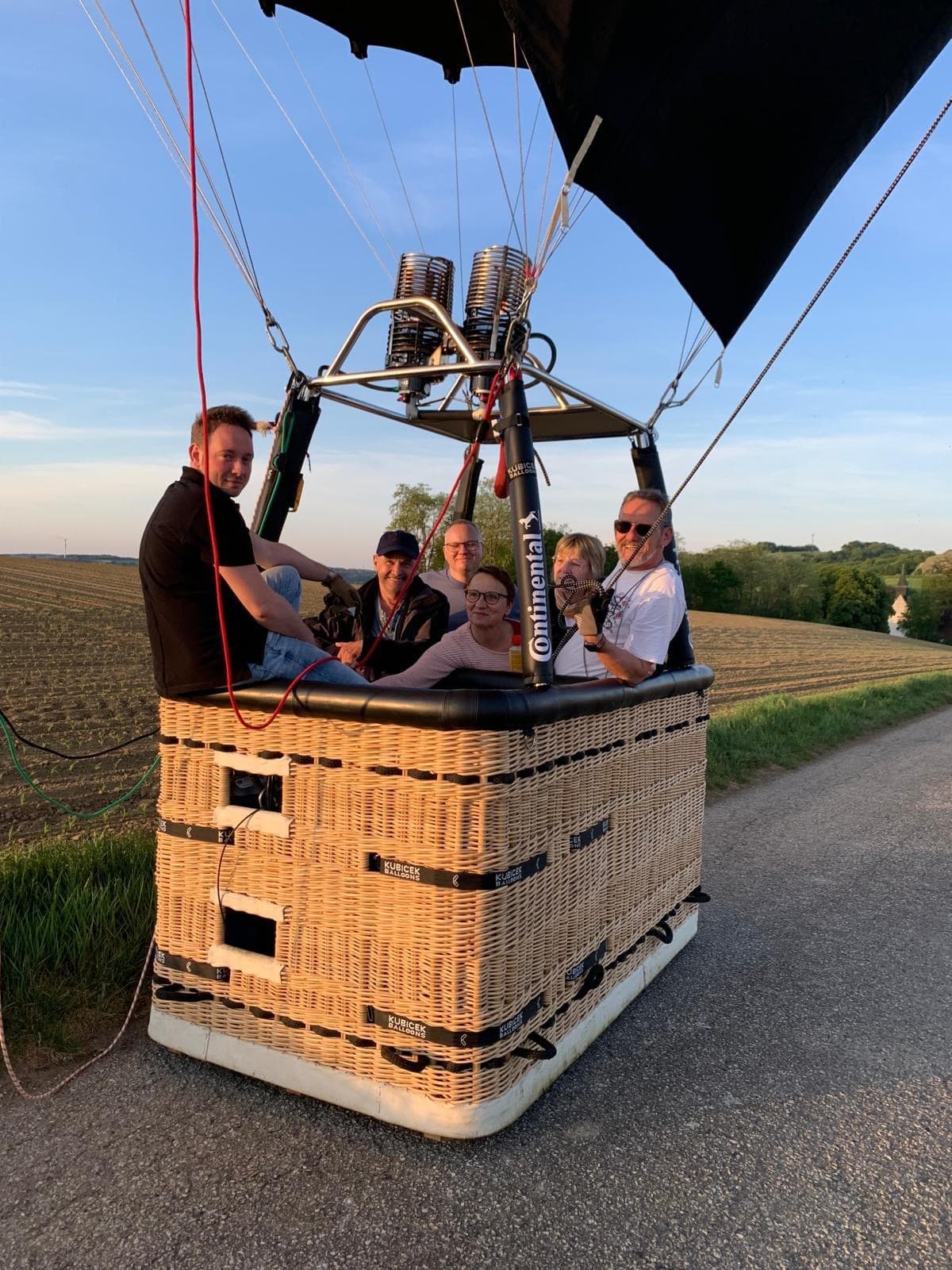 Pilot Lukas im Ballonkorb